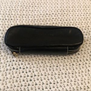 Bobbi Brown black leather brush case